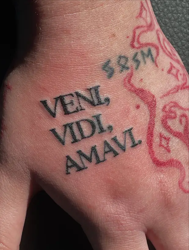 “veni, vidi, amavi”, mão